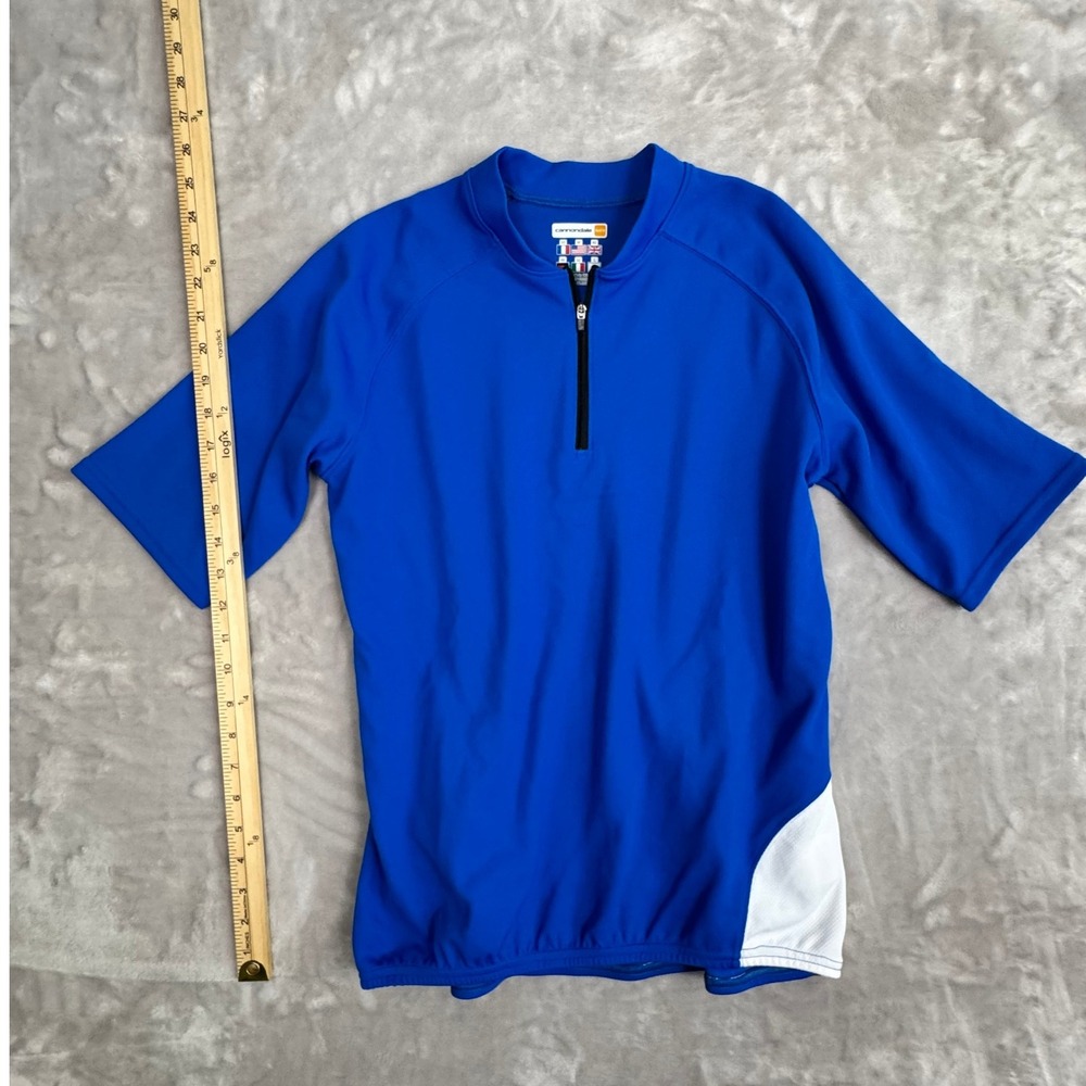 Cannondale Feel It Blue Cycling Jersey Short Sleeve Half Zip Mens‎